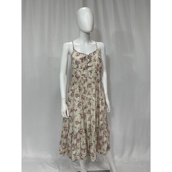 Reistor 'Sunset' Pink Scenes Strappy Midi Dress Size S - NWT - Picture 1 of 4
